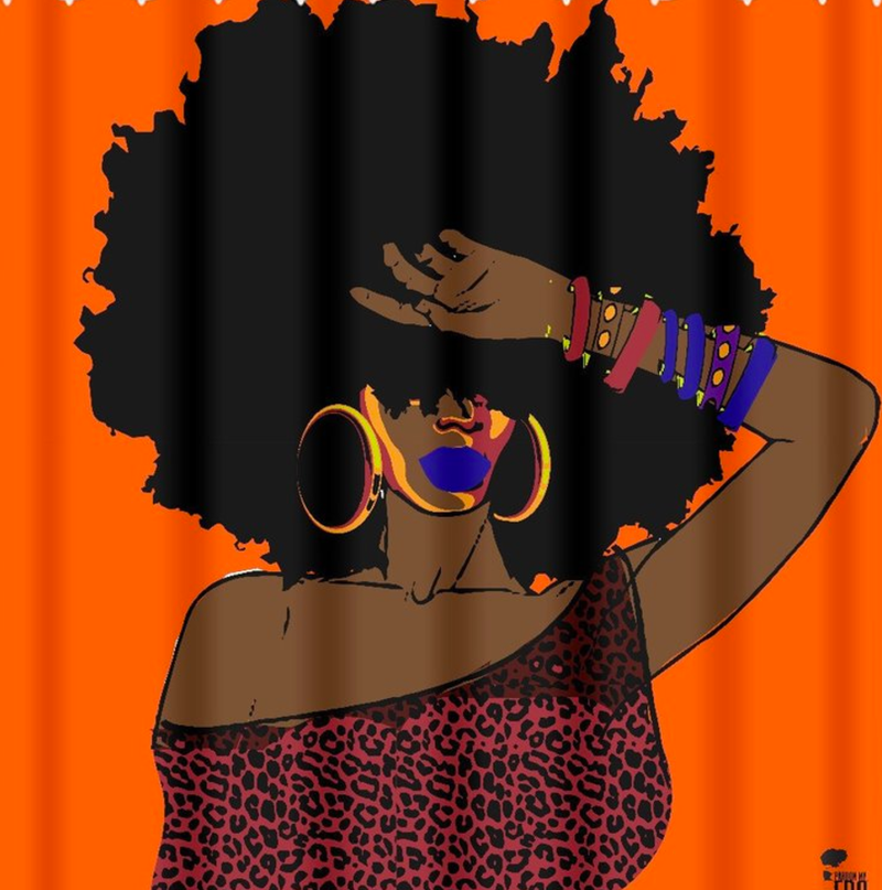 Pardon My Fro shower curtainpardonmyfro.com
